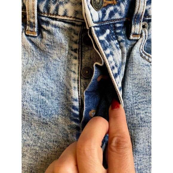 six week Residency BNWOT  slim straight jeans sz 31 button fly acid indigo - Picture 5 of 10